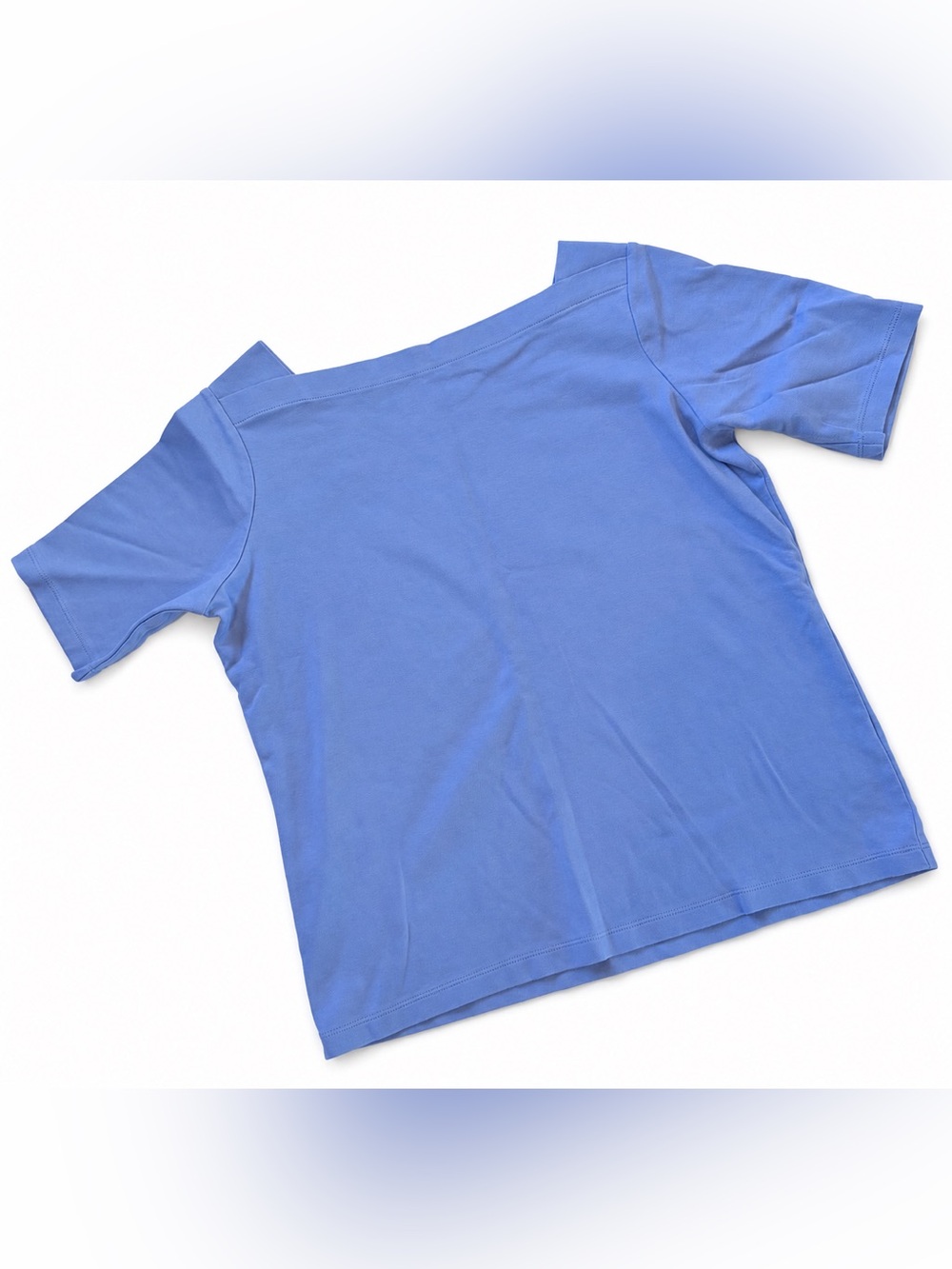 L.L.Bean Women’s Periwinkle Blue Short Sleeve T-Shirt Size L Soft Cotton Casual